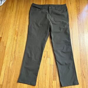 Lululemon ABC Classic Warpstreme Pants Mens 36x31.5 Green M5ADES Performance